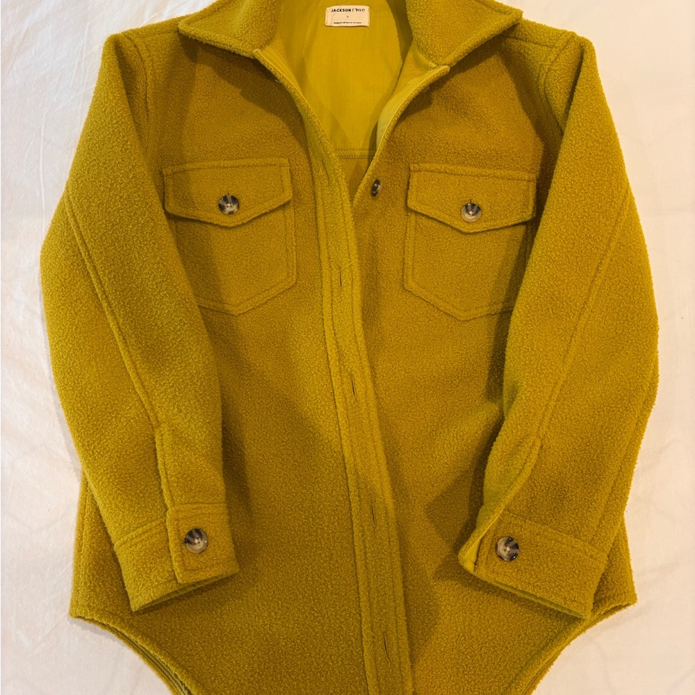 Jackson Rowe Mustard Yellow Sherpa Trucker Jacket